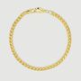 9ct Gold Plated Sterling Silver 4mm Franco Bracelet