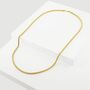 9ct Yellow Gold Plated Sterling Silver 2.5mm Franco Chain
