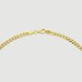 9ct Gold Plated Sterling Silver 4.3mm Diamond Cut Curb Chain