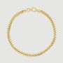 9ct Yellow Gold Plated Sterling Silver 4.2mm Cuban Bracelet