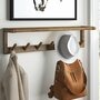 Hales 33.22'' Wide Solid Wood 7 - Hook Wall Mounted Coat Rack with Storage