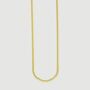 9ct Yellow Gold Plated Sterling Silver 3.5mm Diamond Cut Cuban Chain