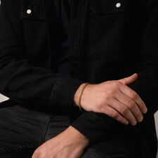 9ct Gold Plated Sterling Silver 3.7mm Rounded Box Bracelet