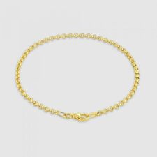 9ct Yellow Gold Plated Sterling Silver 2.6mm Belcher Bracelet