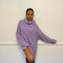 Purple Roll- Neck Jumper Dress