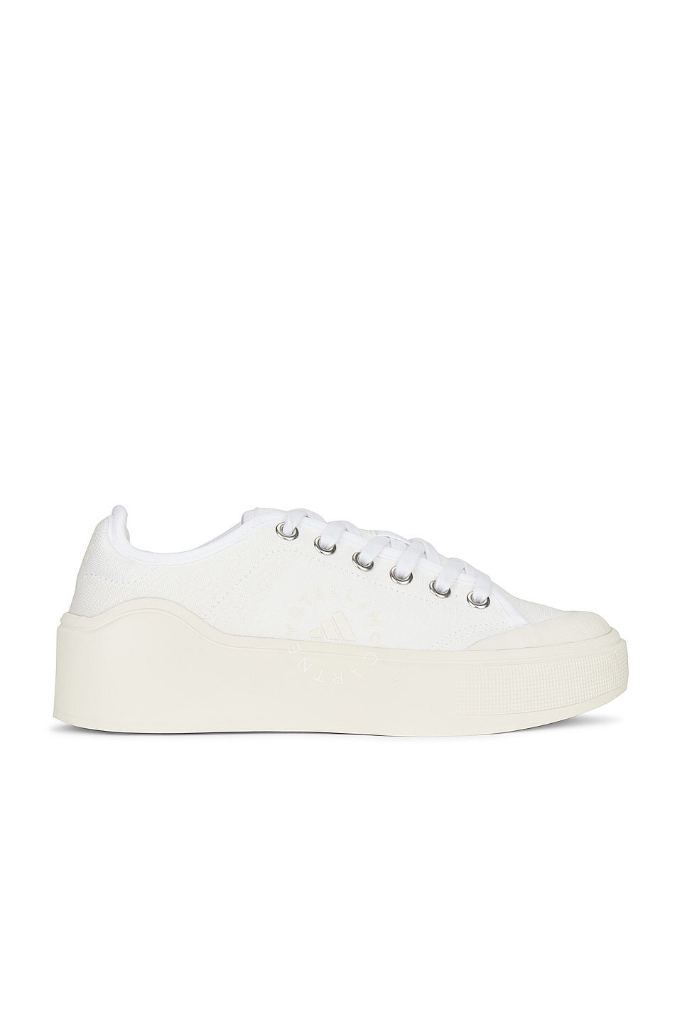 adidas by Stella McCartney Court Sneaker in White &amp; Off White | REVOLVE