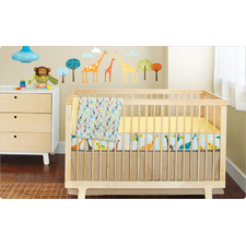 Giraffe Safari Complete Sheet™ bumper-free crib bedding