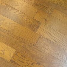 125mm x 10/2.5mm x random lengths Oak Brown Brush &amp; Matt Lacquered Rustic Grade Engineered Wood Flooring