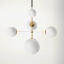 Drake 5 - Light Dimmable Sputnik Modern Linear Chandelier