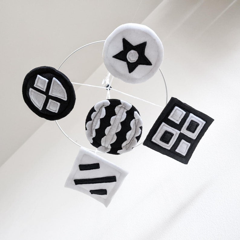 Black and white baby mobile...