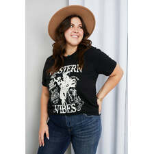 mineB Full Size WESTERN Graphic Tee Shirt