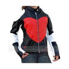 Kylie Minogue Heart Black & White Leather Jacket