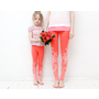 Kids Coral crystal print  leggings