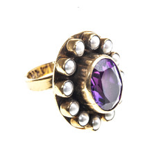 Multi Gem Oval Ring