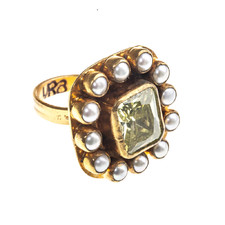 Multi Gem Square Ring