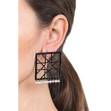 Alhambra square drop earrings with Pearls