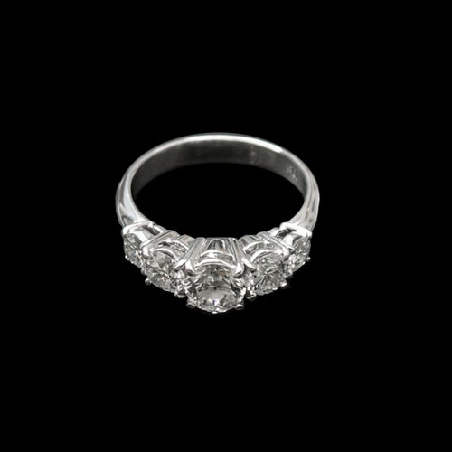 Five diamond engagement ring