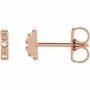 14K Rose .04 CTW Natural Diamond Half Circle Earrings