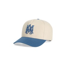 AMIRI Two Tone Embroidered Canvas Baseball Cap, Main, color, LT DENIM