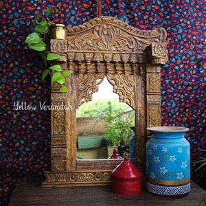 Wooden Jharokha Mirror - Na...