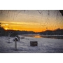 Sunset on the river in winter. | Rare Digital Artwork | MakersPlace