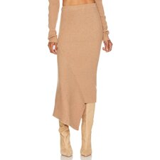 L'Academie Leola Knit Midi Skirt in Camel | REVOLVE