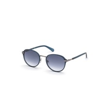 GUESS 53mm Gradient Round Sunglasses, Main, color, MATTE BLUE / GRADIENT BLUE