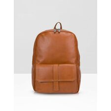 Stalwart Collection Premium Leather Backpack/ Laptop Bag – Camel