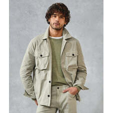 Cotton Nylon CPO Jacket in Stone