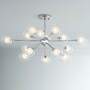 Possini Euro Design 15-Light Glass and Chrome Sputnik Modern Ceiling Light