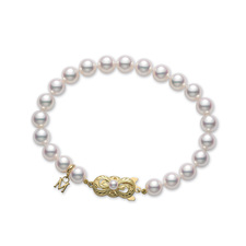 Mikimoto 18K Yellow Gold Akoya Pearl Bracelet
