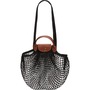  Le Pliage Filet Knit Shoulder Bag, Main, color, BLACK