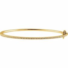 14K Yellow 1/2 CTW Natural Diamond Pavé- 7" Bracelet 
