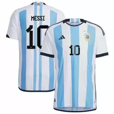 Adidas Men's Lionel Messi Argentina 2022 World Cup Winning Three Star Jersey