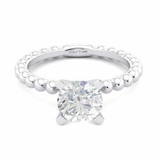 14K White Gold Semi Mount Solitaire Engagement Rings