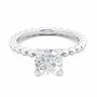 14K White Gold Semi Mount Solitaire Engagement Rings