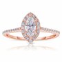 Rm1301m-14k Rose Gold Marquise Cut Halo Diamond Semi Mount Engagement Ring 