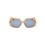 GUESS 56mm Geometric Sunglasses, Main, color, BEIGE/ OTHER / BLUE