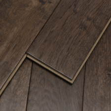 125mm x 18mm x random lengths Coffee Handscraped Oak Lacquered Rustic Grade Solid Wood Flooring
