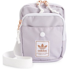 ADIDAS ORIGINALS Utility Festival 3.0 Recycled Polyester Crossbody Bag, Main, color, GREY/ WHITE/ ROSE GOLD