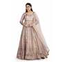 Pastel Peach Anarkali In Georgett With Sequins Work