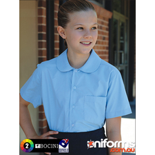 Girls Peter Pan Collar S/S School Shirt