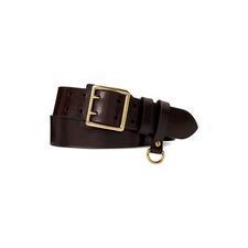 RALPH LAUREN PURPLE LABEL Leather Utility Belt, Main, color, DARK BROWN