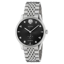 GUCCI G-Timeless Bracelet Watch, 40mm, Main, color, SILVER/ BLACK