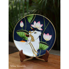 Pichwai Handpainted Wall Plate - 10"