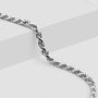 Sterling Silver 2.8mm Diamond Cut Rope Chain Necklace