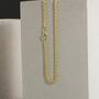 9ct Yellow Gold Plated 2.3mm Diamond Cut Rope Chain Necklace