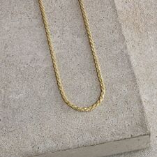 9ct Yellow Gold Plated 1.8mm Diamond Cut Rope Chain Necklace