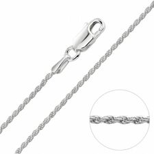 Sterling Silver 1.2mm Rope Chain Necklace