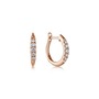 Rose Gold 1/5ctw Classic Round Diamond Hoop Earrings